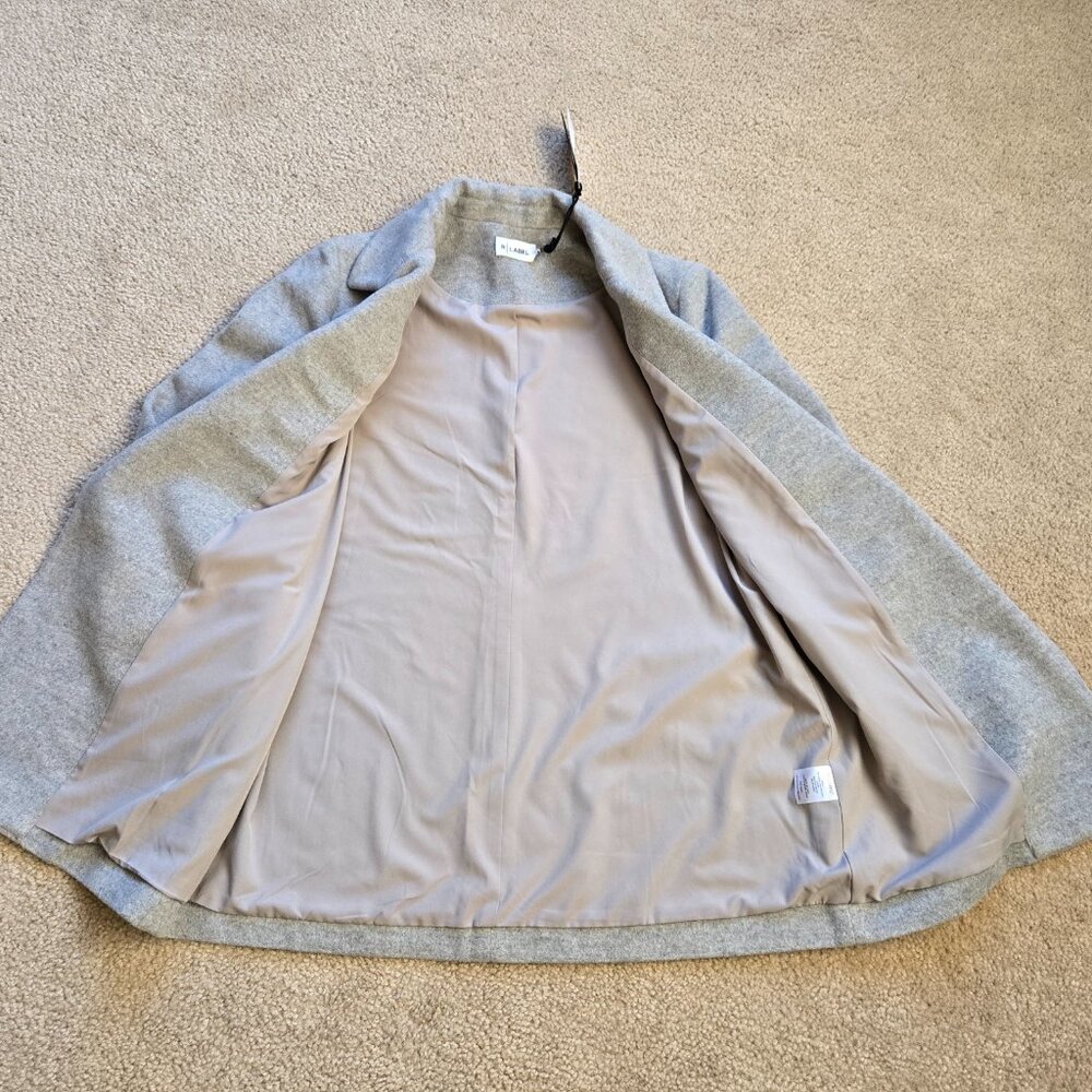 NWT Wool Angora Boyfriend Coat-The Reset R Label Ice Grey - Picture 12 of 14